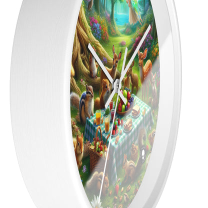 "Enchanted Forest Picnic: A Magical Gathering" - The Alien Wall Clock