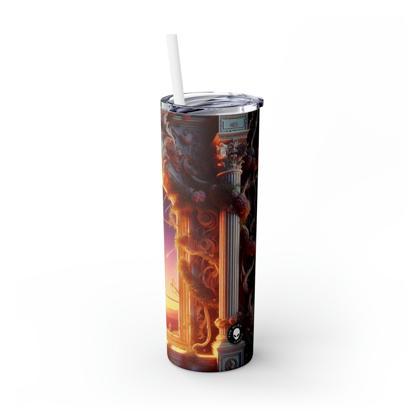 "The Elegant Starlight of Baroque". - The Alien Maars® Skinny Tumbler with Straw 20oz Baroque