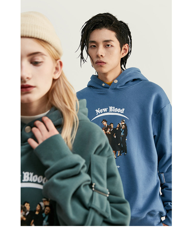 Sudadera estampada con capucha