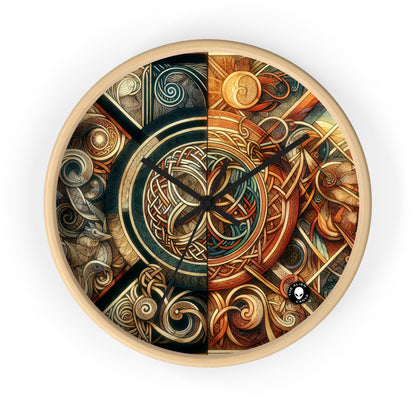 "Metamorphic Threads: Exploring Transformation through Celtic Knot Art" - The Alien Wall Clock Celtic Art