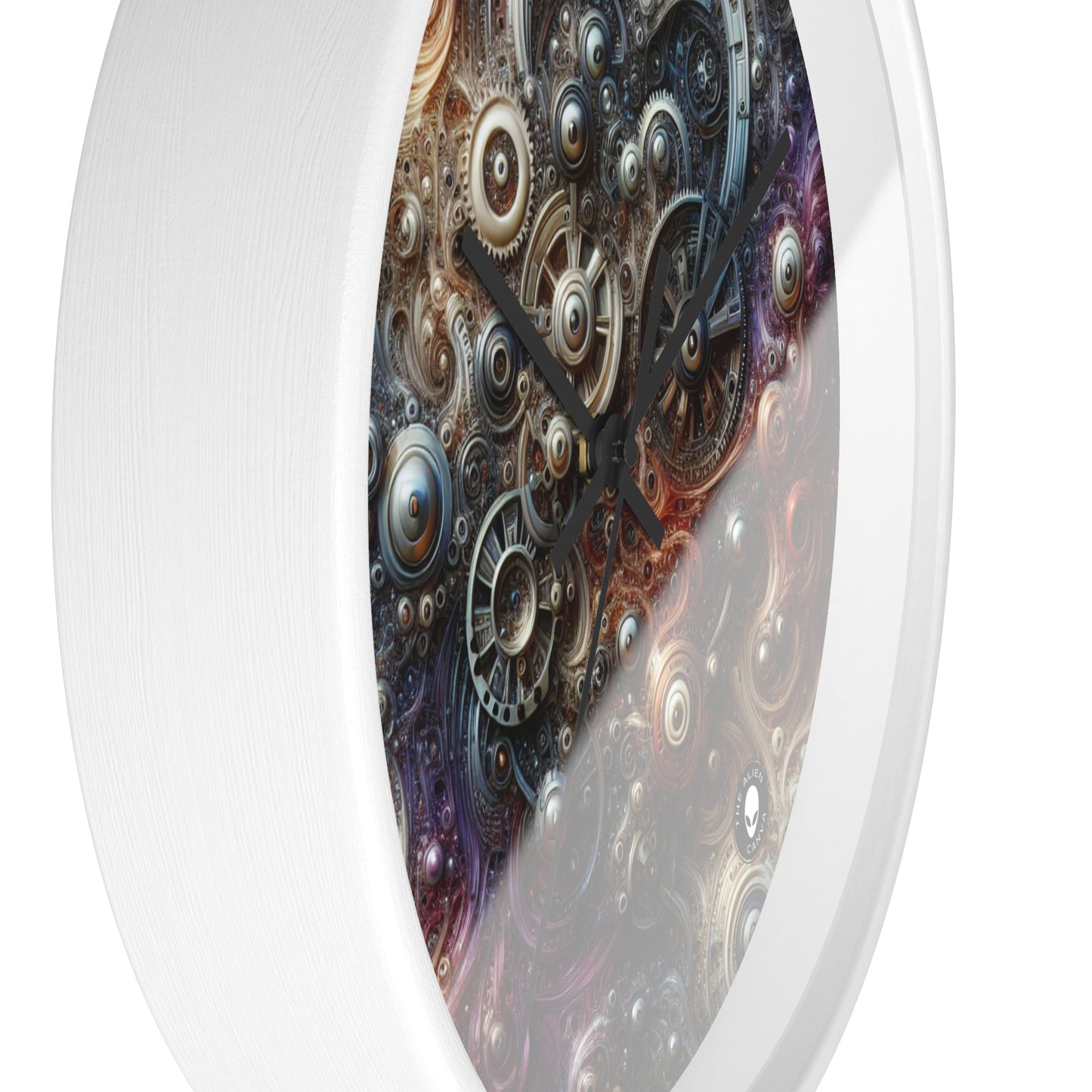 "Cybernetic Sentinel: A Futuristic Fusion of Man and Machine" - The Alien Wall Clock Bio-mechanical Art