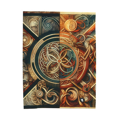 "Metamorphic Threads: Exploring Transformation through Celtic Knot Art" - The Alien Velveteen Plush Blanket Celtic Art