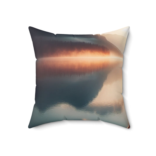 "Tranquil Morning"- The Alien Spun Polyester Square Pillow