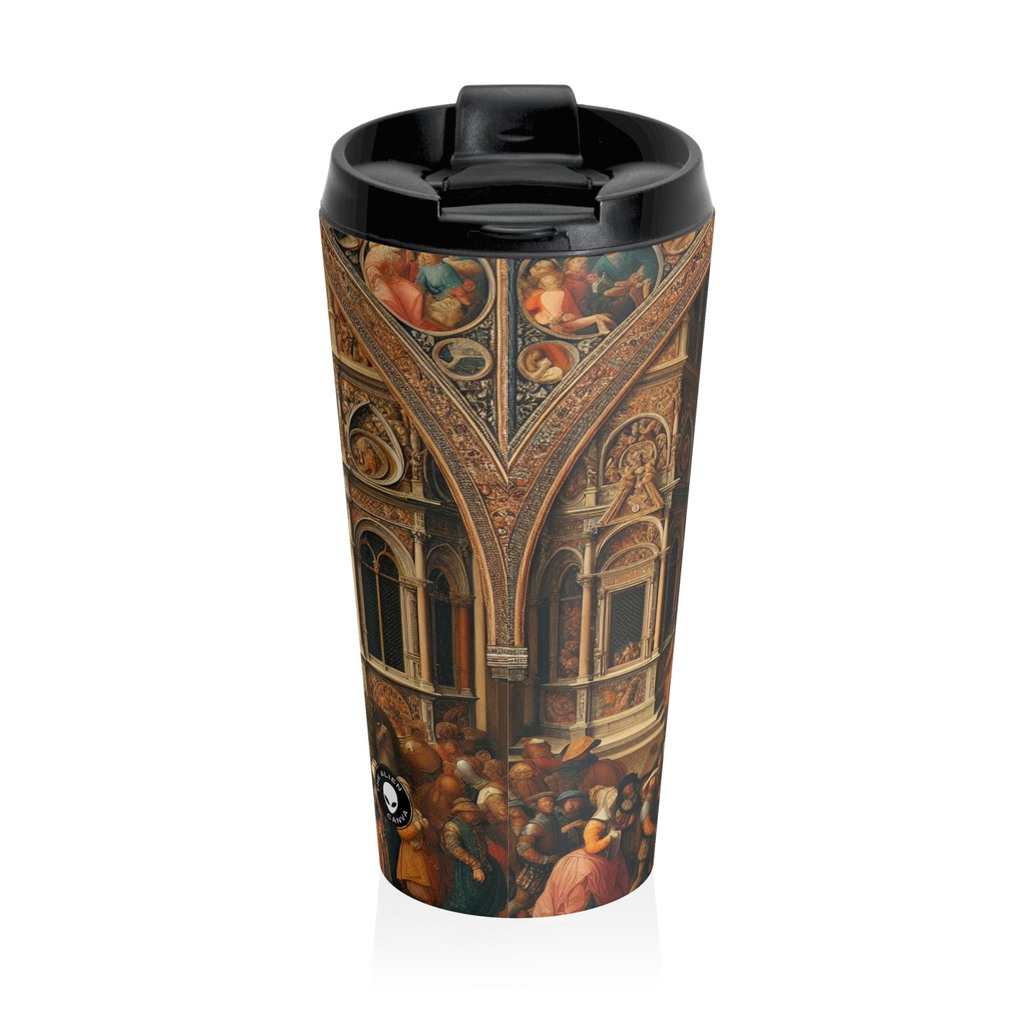 "Unity in Opulence: A Renaissance Banquet of Nations" - The Alien Stainless Steel Travel Mug Renaissance