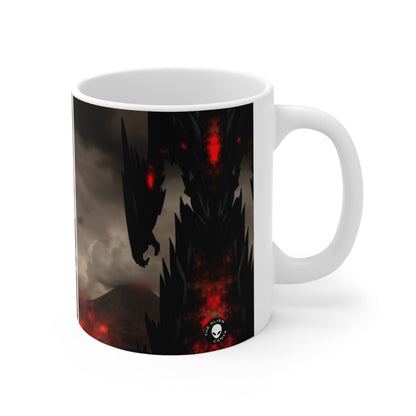 "La colère de Sauron : Une vision du Mordor" - La tasse en céramique Alien 11oz