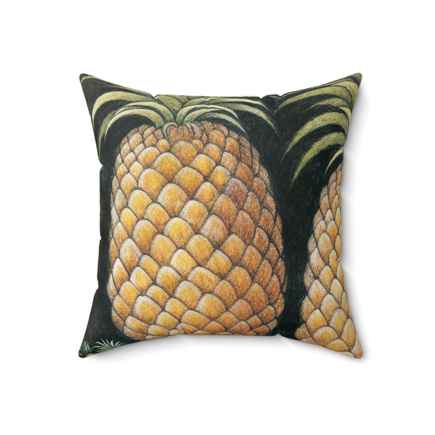 "Pineapple Harvest" - The Alien Spun Polyester Square Pillow Cave Painting Style