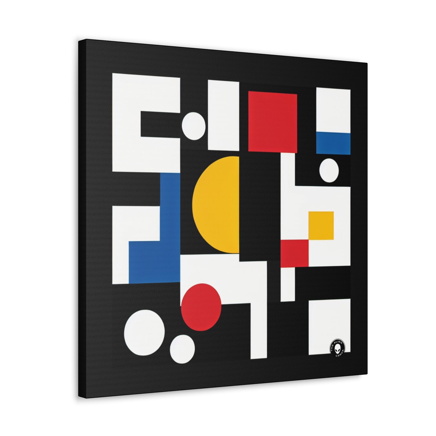 "Suprematic Harmony: Exploring Geometric Composition with Bold Colors" - The Alien Canva Suprematism