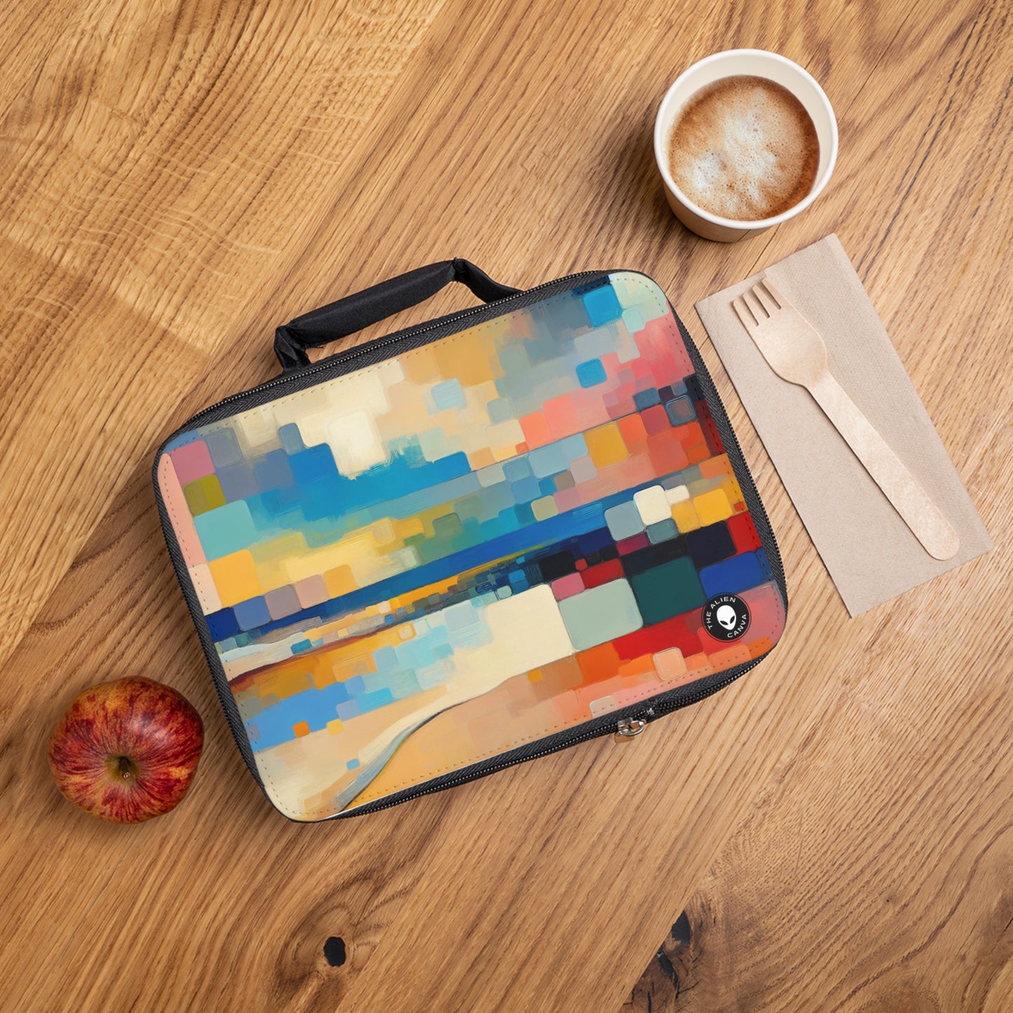 "Sunset Serenity: Soft Pastel Color Field Painting"- The Alien Lunch Bag Color Field Painting