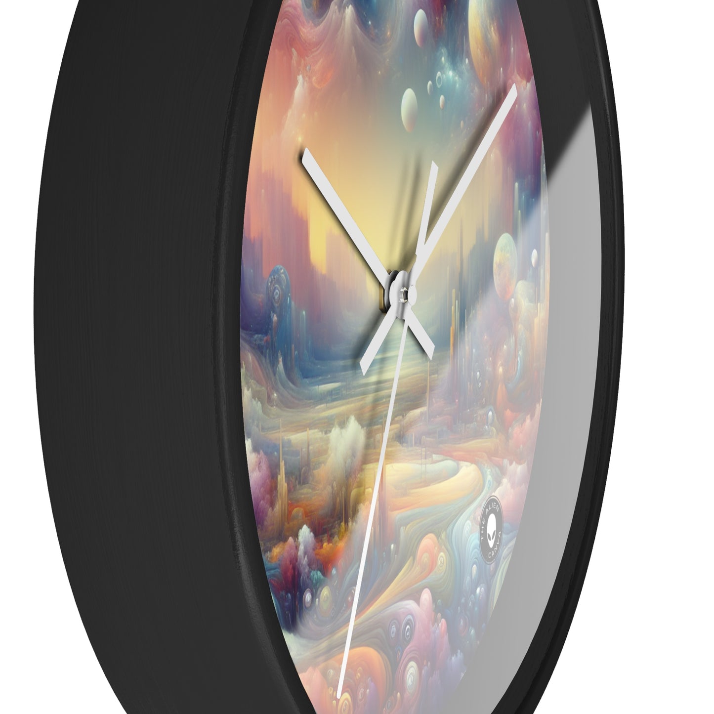 "Dreamscape Delights: A Surreal Painting" - The Alien Wall Clock