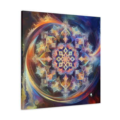 "Mandala dinámico: una pintura geométrica vibrante" - The Alien Canva