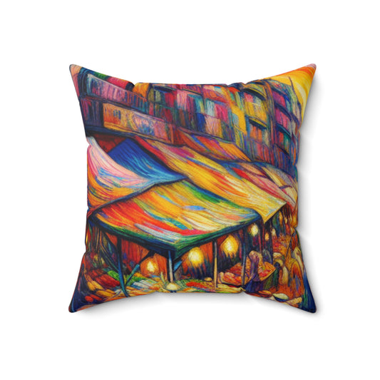 "Jungle Fauvism"- The Alien Spun Polyester Square Pillow Fauvism