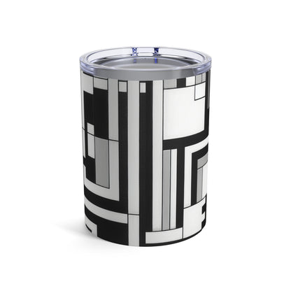 "De Stijl en blanco y negro" - The Alien Tumbler 10oz De Stijl Style