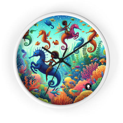 Enchanted Aquatic Realm: Mermaids and Seahorses - The Alien Wall Clock