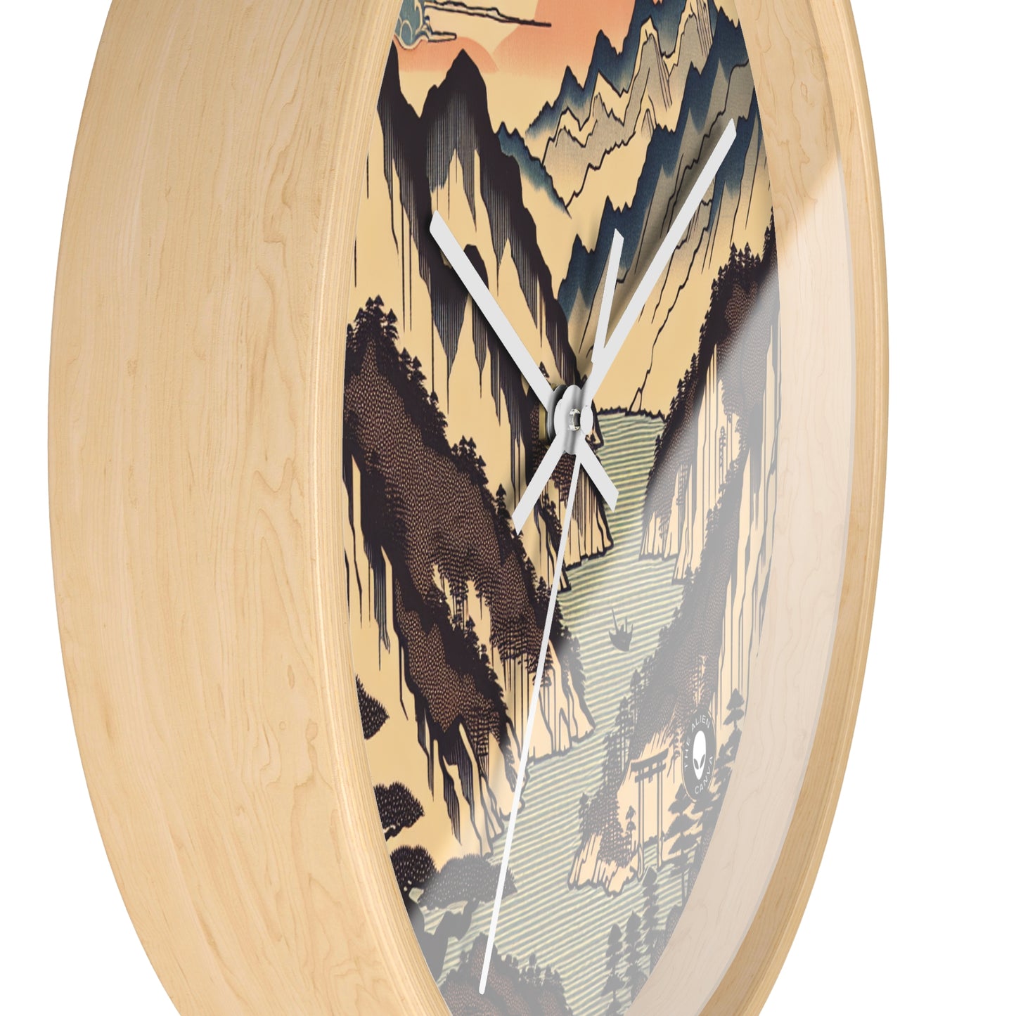 "Cherry Blossom Serenity: A Captivating Ukiyo-e Tribute to the Japanese Tea Ceremony" - The Alien Wall Clock Ukiyo-e (Japanese Woodblock Printing)