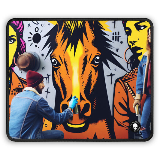 "L'unité dans la diversité : une fresque murale vibrante de street art" - The Alien Gaming Mouse Pad Street Art