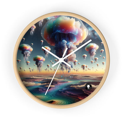 "Jellyfish Sky: A Surreal World" - The Alien Wall Clock