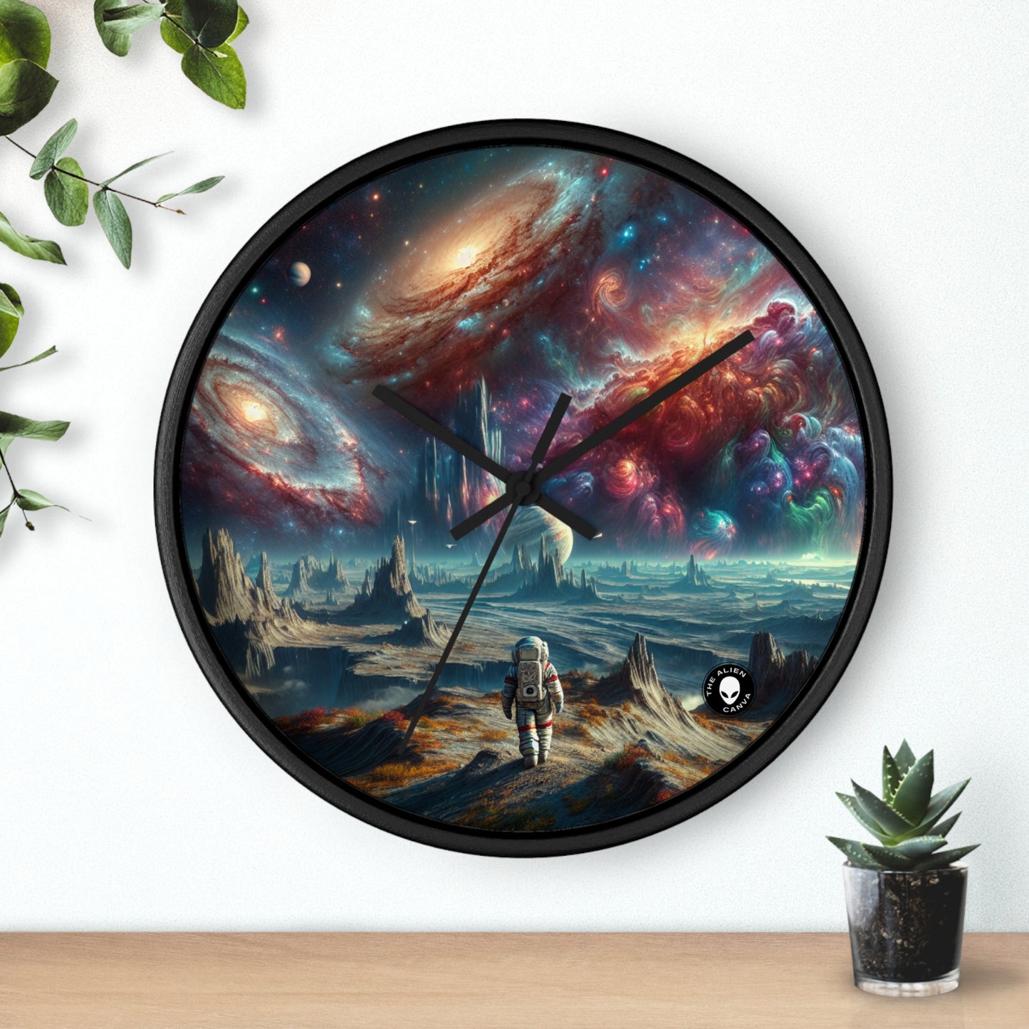 "Exploring the Celestial Realm" - The Alien Wall Clock