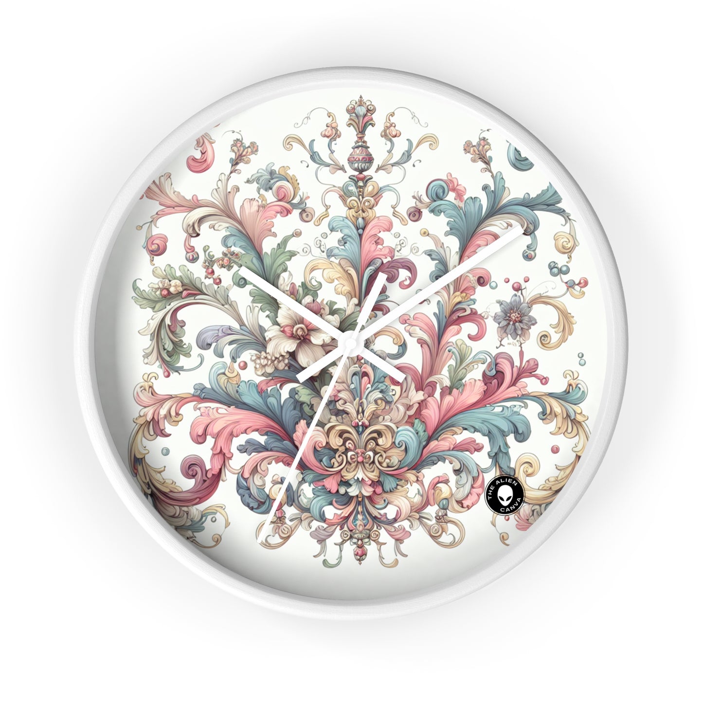 "Enchanted Elegance: A Rococo Garden Soirée" - The Alien Wall Clock Rococo