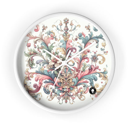 "Élégance enchantée : une soirée dans un jardin rococo" - The Alien Wall Clock Rococo