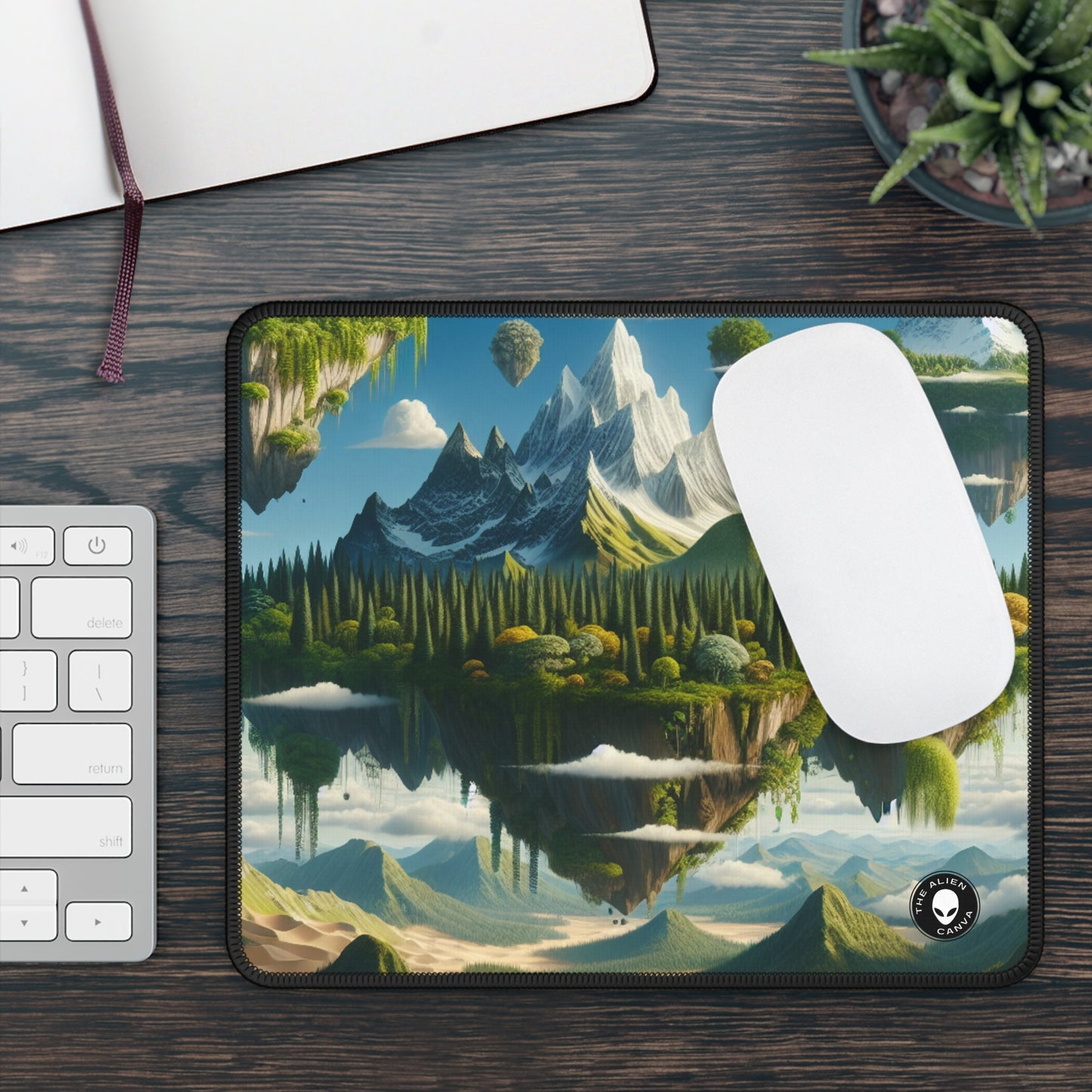 "Elemental Isles: A Dreamlike Journey through Nature's Wonders" - The Alien Gaming Mouse Pad