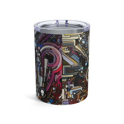 "Deconstructing Power: A Post-structuralist Exploration of Language" - The Alien Tumbler 10oz Post-structuralist Art