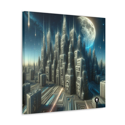 "Nighttime Cityscape Melt" - The Alien Canva