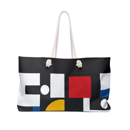 "Suprematic Harmony: Exploring Geometric Composition with Bold Colors" - The Alien Weekender Bag Suprematism
