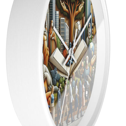 "Unity in Diversity: A Social Sculpture Celebrating Interconnectedness" - The Alien Wall Clock Social Sculpture