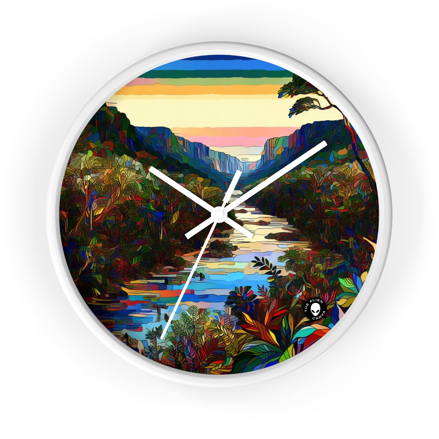 "Amazonian Kaleidoscope" - The Alien Wall Clock