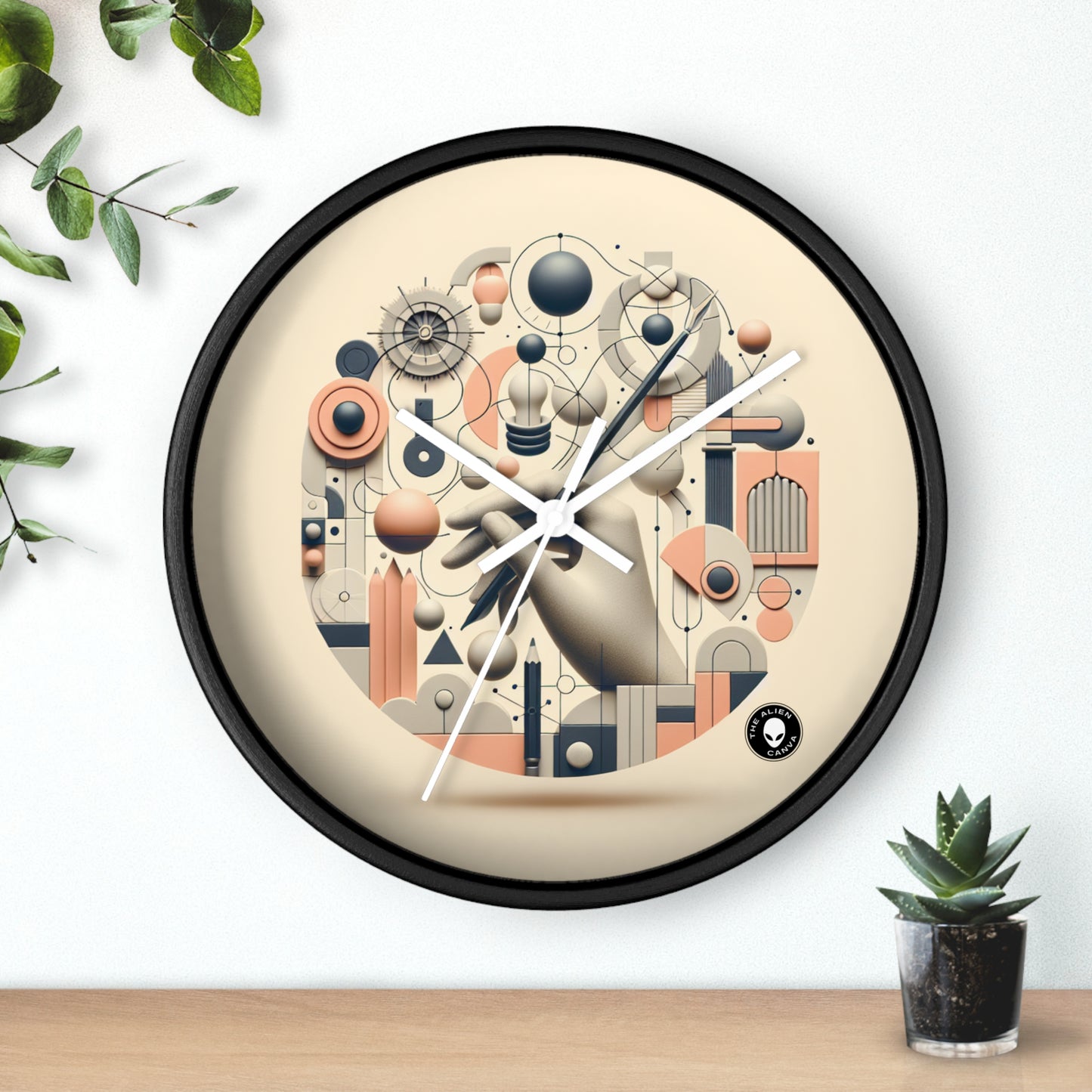 "Fusión tecnología-naturaleza: una exploración artística" - El arte conceptual del reloj de pared alienígena