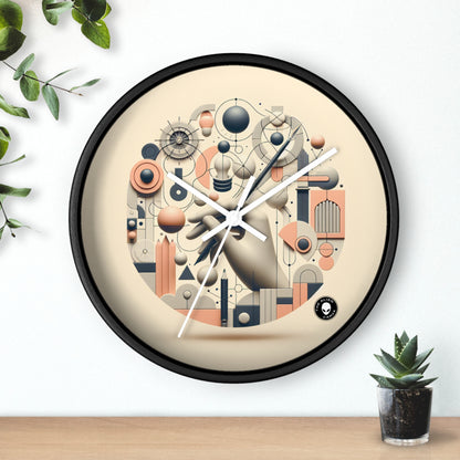 "Tech-Nature Fusion: An Artistic Exploration" - The Alien Wall Clock Conceptual Art