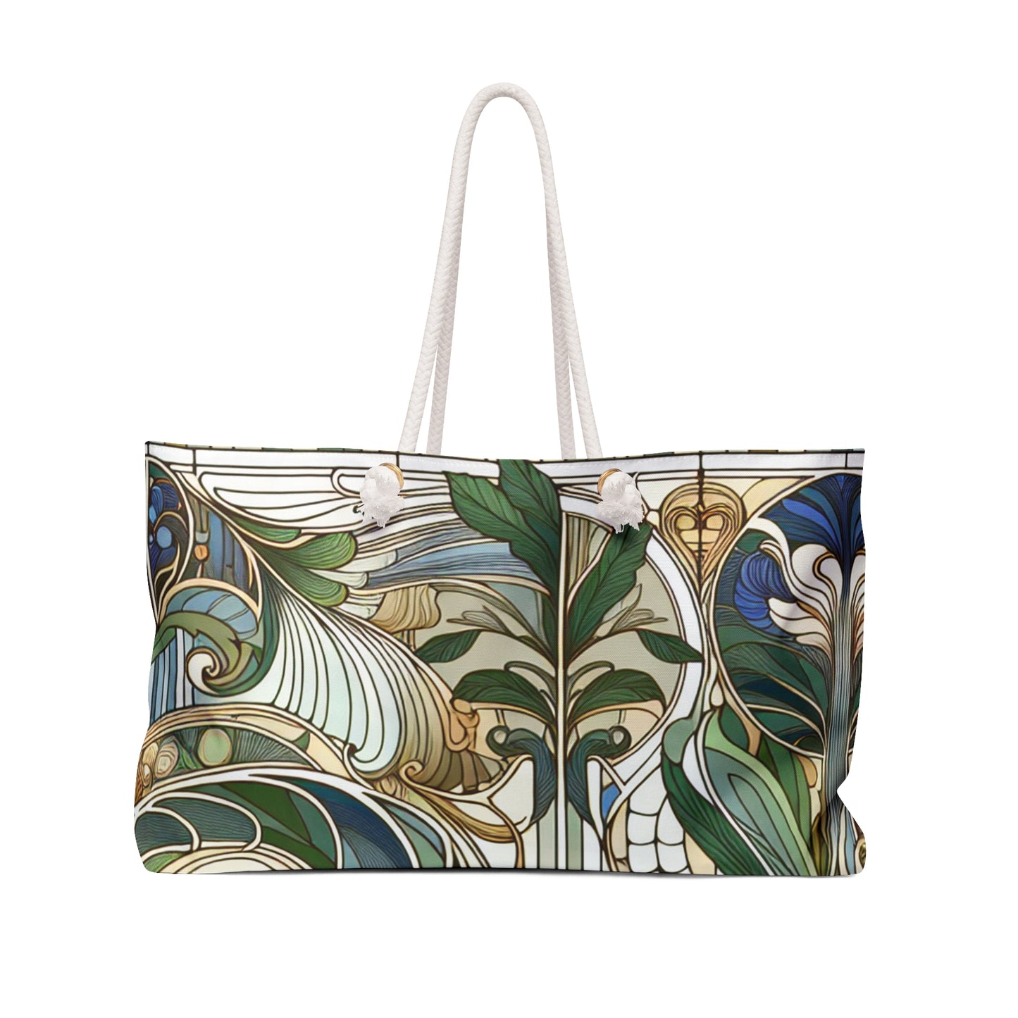 "Moonlit Enchantment: A Mystical Serenade in Art Nouveau" - The Alien Weekender Bag Art Nouveau