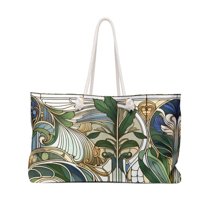 "Moonlit Enchantment: A Mystical Serenade in Art Nouveau" - The Alien Weekender Bag Art Nouveau