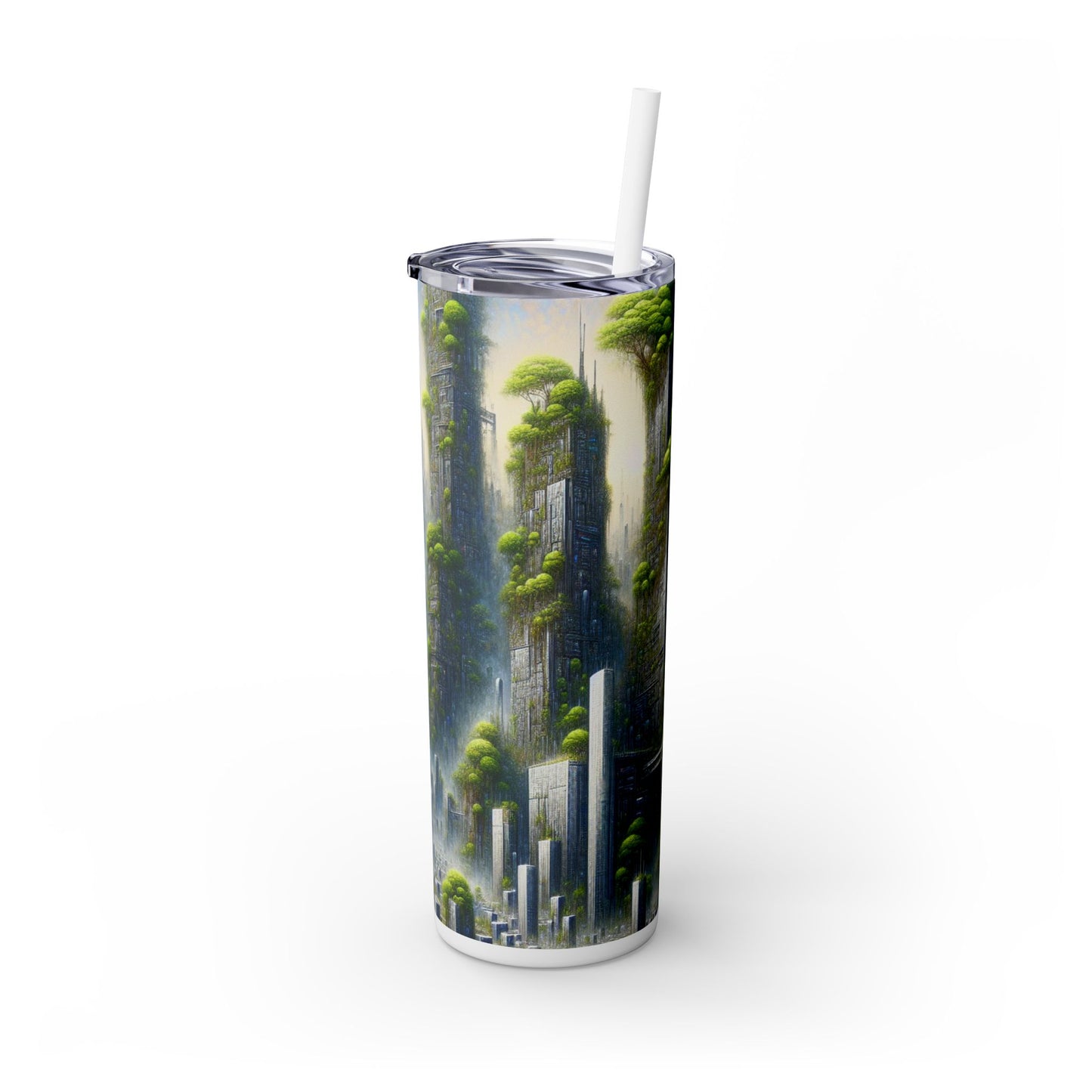 "Biodome Cityscape": vaso estrecho con pajita de 20 oz de Alien Maars®