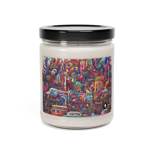 "Unidad en la diversidad: un mural de graffiti del reino animal" - The Alien Scented Soy Candle 9oz Graffiti Art