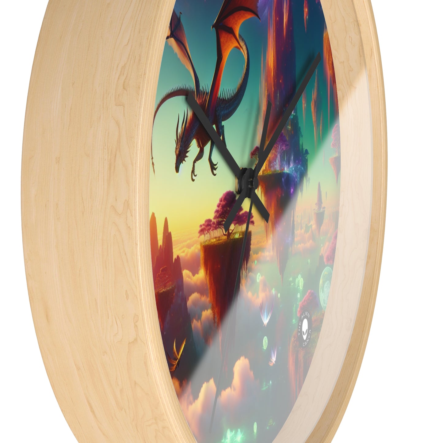 "Dragon's Flight in the Fantastical Realm" - The Alien Wall Clock