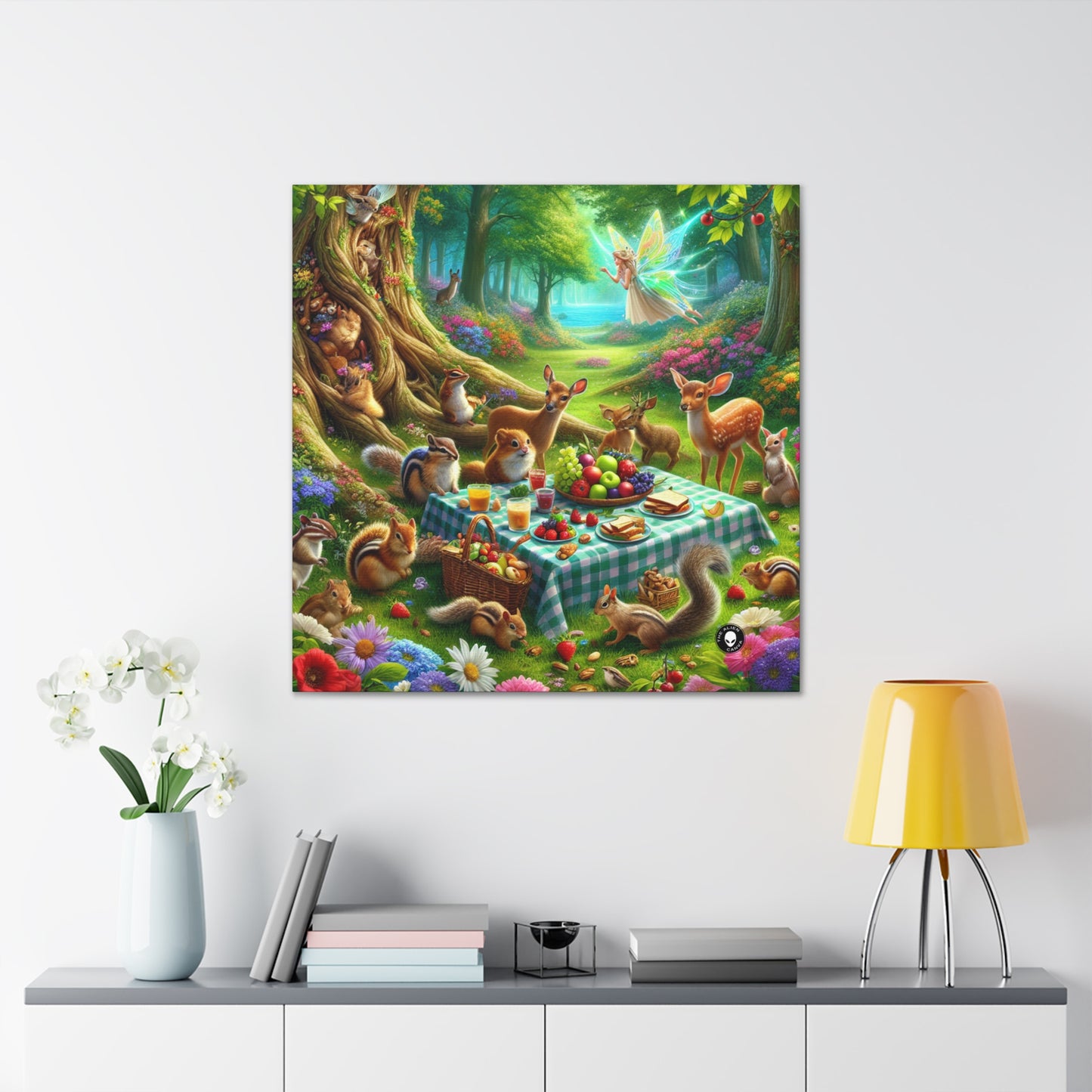 "Enchanted Forest Picnic: A Magical Gathering" - The Alien Canva