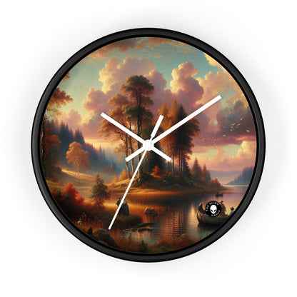 "Susurros de amor en el bosque encantado" - El reloj de pared extraterrestre Romanticismo