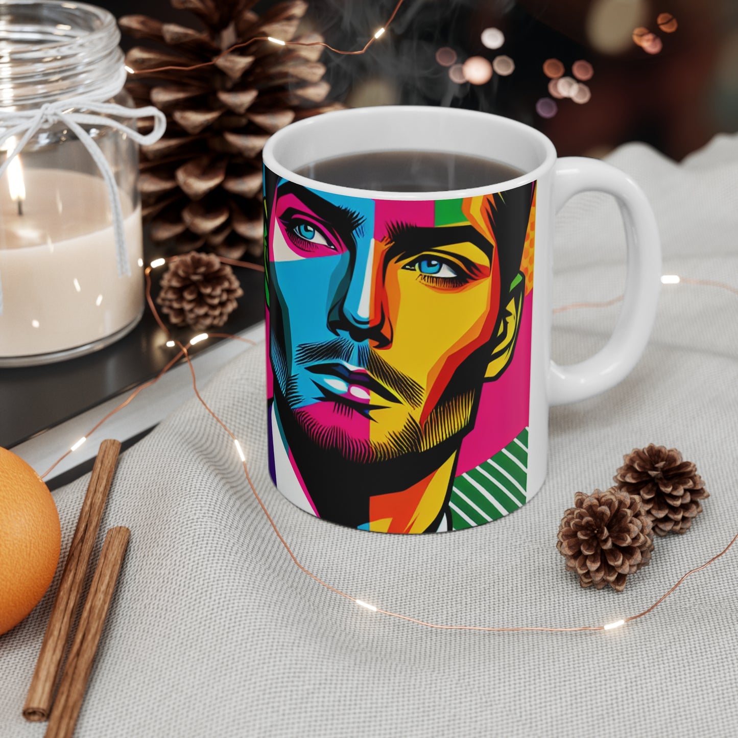 "Celebrity Pop Art Portrait" - The Alien Ceramic Mug 11oz Pop Art Style