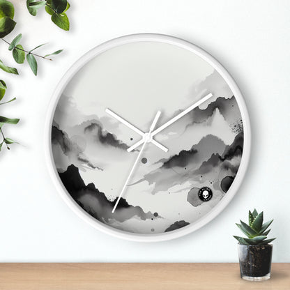 "Whispers of the Moonlit Grove" - The Alien Wall Clock Ink Wash Painting