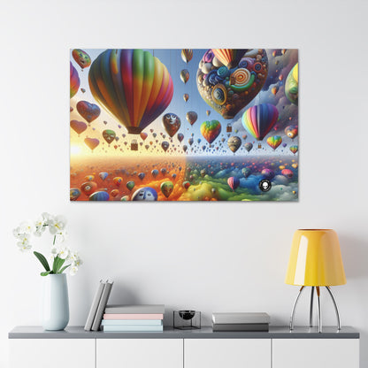 "Horizonte emocional: un paisaje surrealista de globos" - The Alien Canva