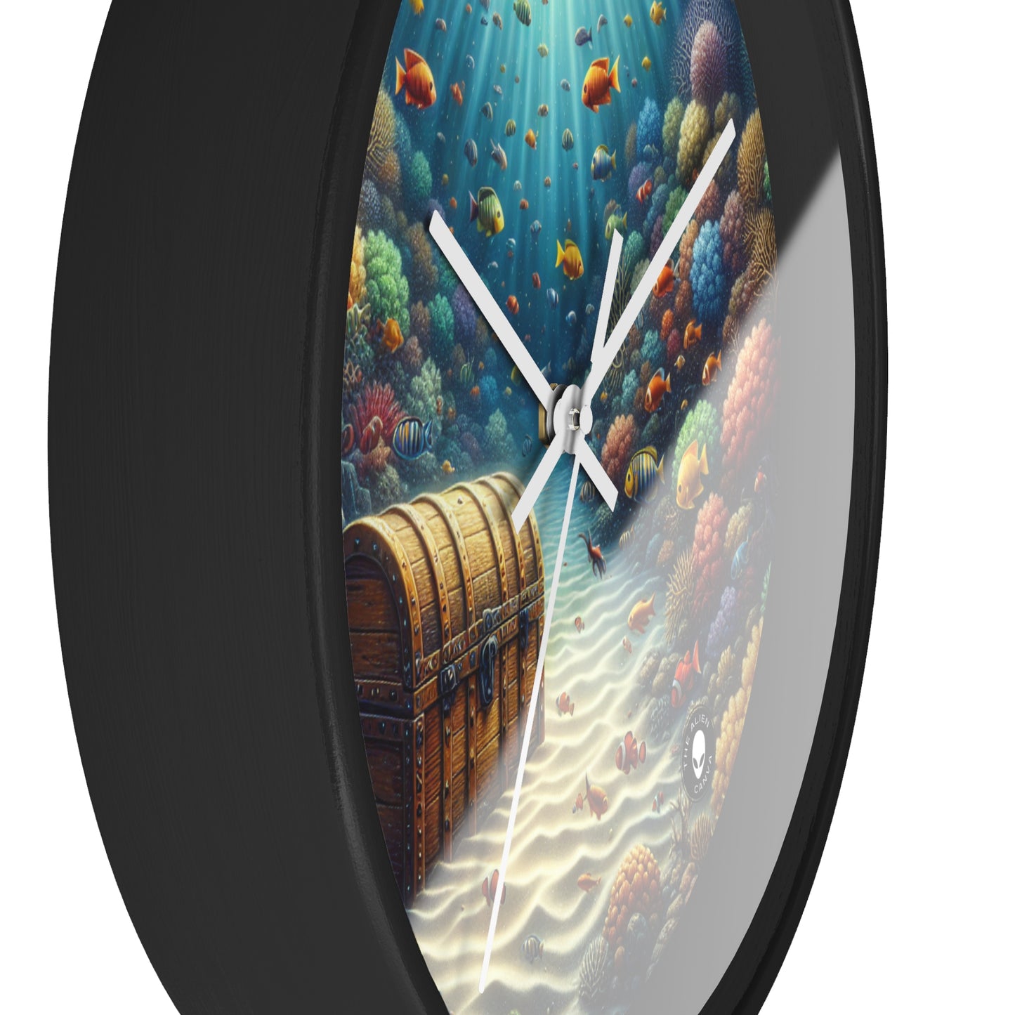 "Beneath the Waves: Treasure in the Coral Reef" - The Alien Wall Clock