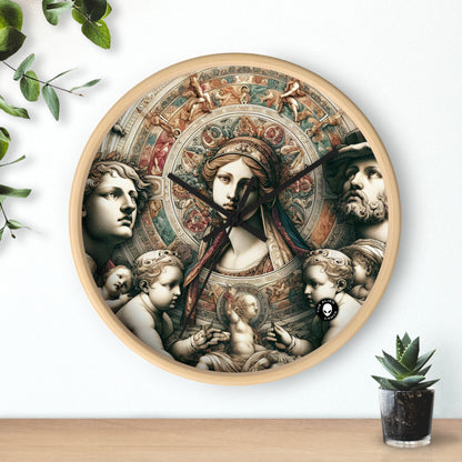 "Banquet mystique : une fantaisie de la Renaissance" - L'horloge murale extraterrestre Renaissance