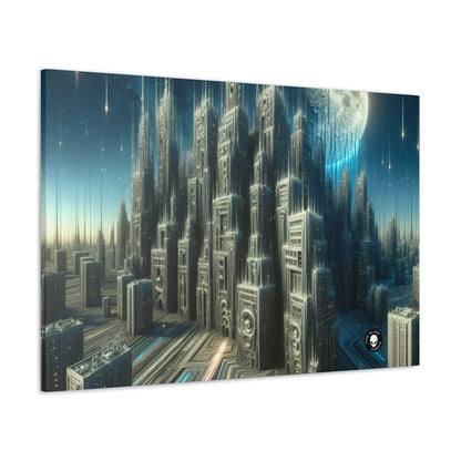 "Nighttime Cityscape Melt" - The Alien Canva