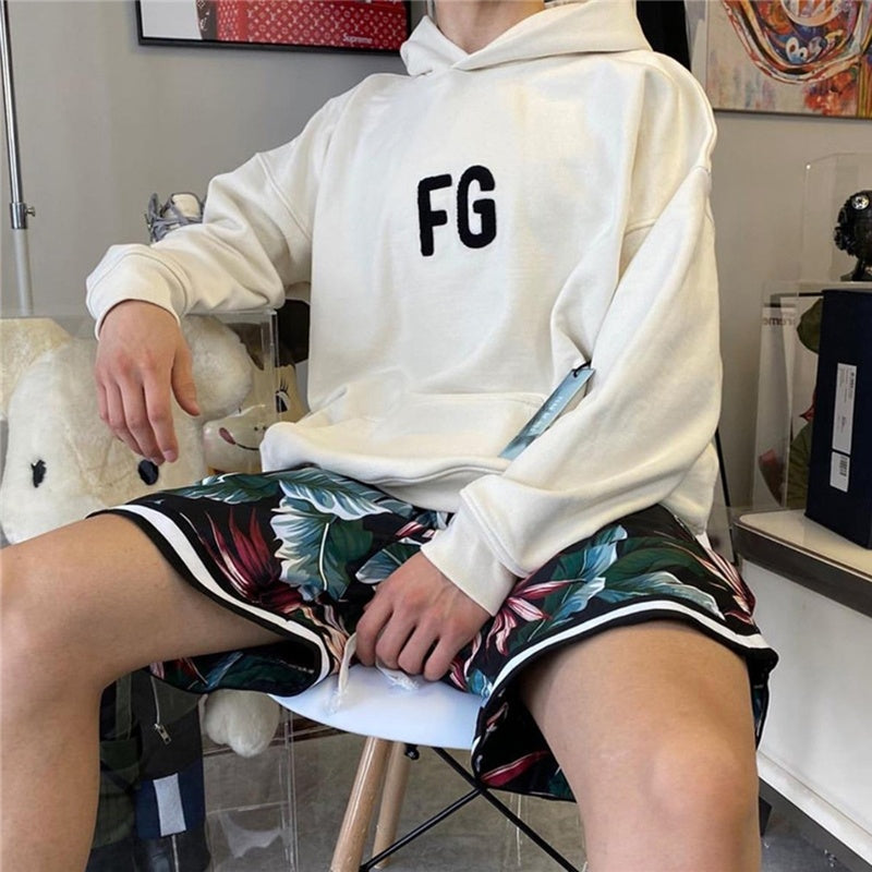 FEAR OF GOD Saison 6 Ligne Principale Tendance Lâche FG Riche Sweat À Capuche Brodé Brouillard High Street Tendance