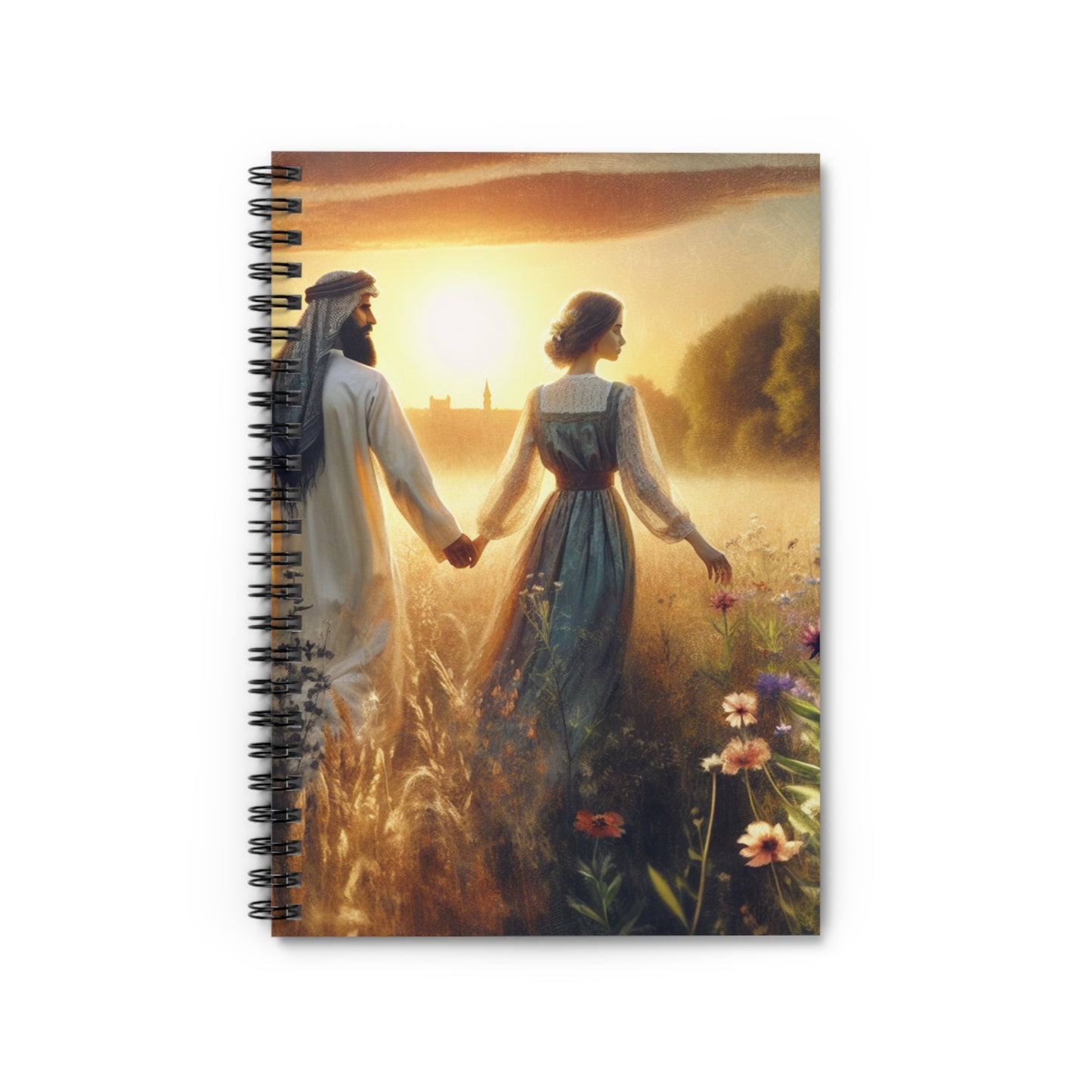 "Dulce Atardecer de Verano" - El Alien Cuaderno de Espiral (Línea Rayada) Estilo Romanticismo