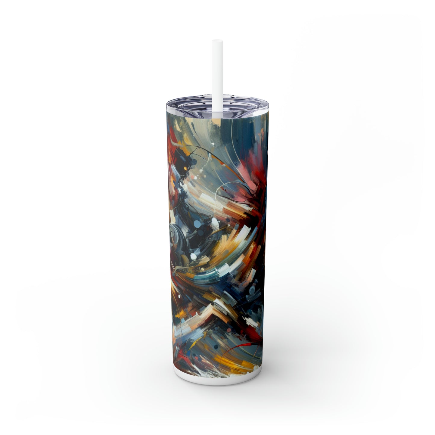 "Dance-Off Fury: A Vibrant Battle of Rival Street Crews" - The Alien Maars® Skinny Tumbler with Straw 20oz Action Art