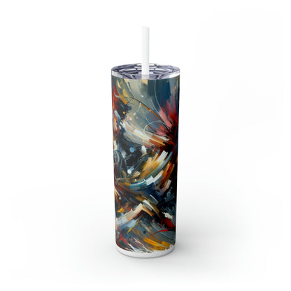 "Dance-Off Fury : Une bataille vibrante d'équipages de rue rivaux" - The Alien Maars® Skinny Tumbler avec paille 20oz Action Art