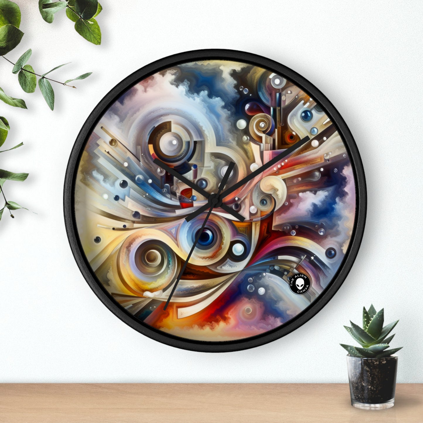 "La sinfonía mecánica de la naturaleza" - El reloj de pared alienígena Surrealismo abstracto