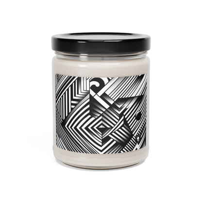 "Swirling Kaleidoscope: A Bold Op Art Vortex" - The Alien Scented Soy Candle 9oz Optical Art (Op Art)